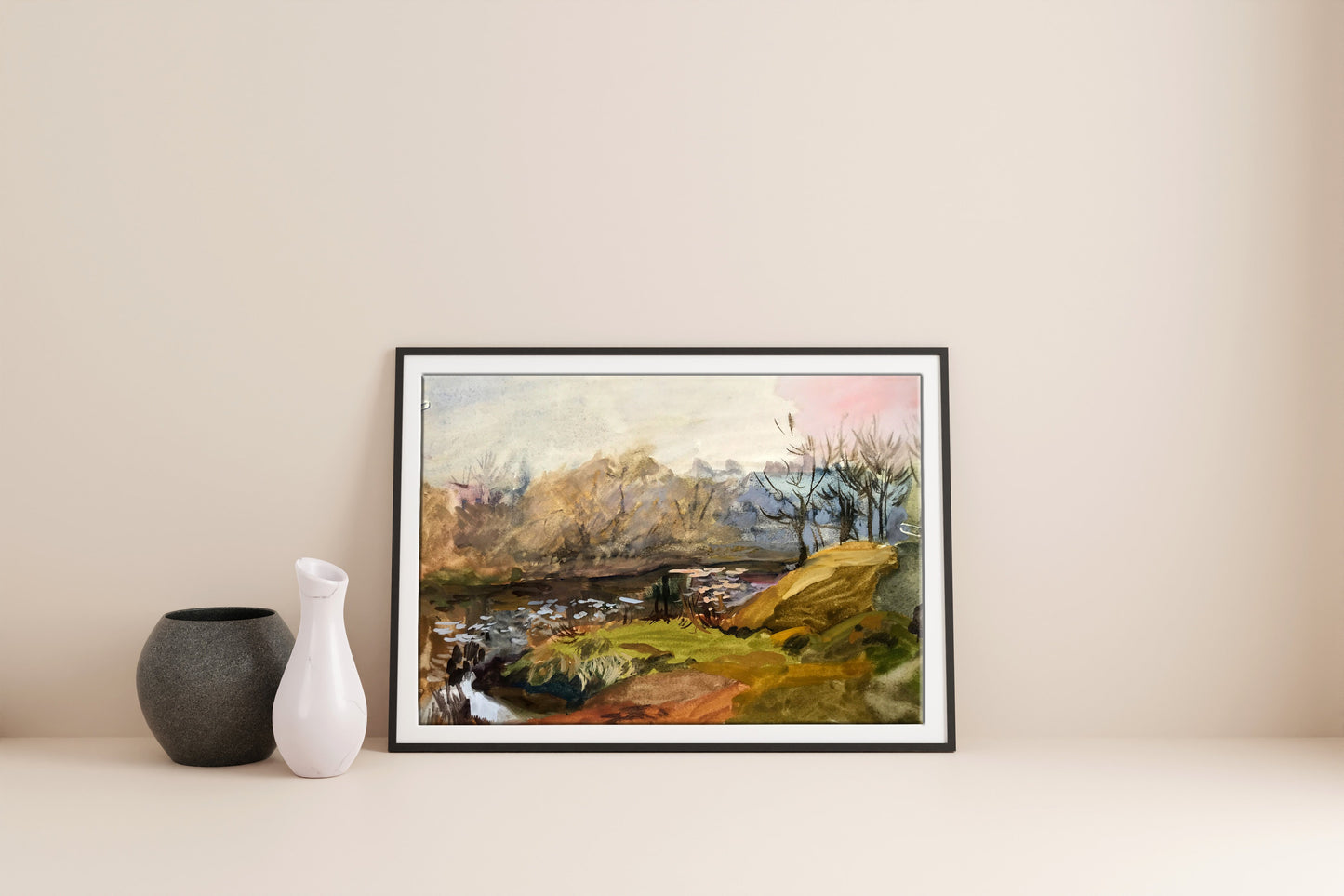 Anya Rebikova's gouache artwork portraying "Autumn Days"