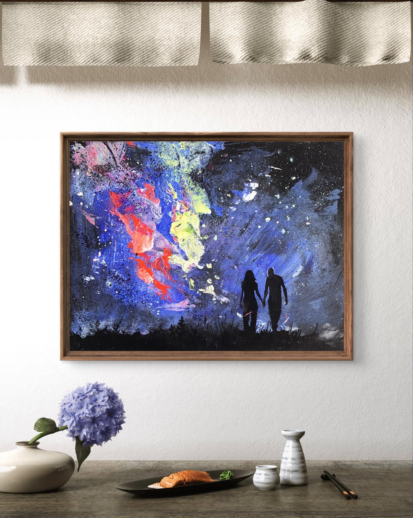 Oil painting Love night Unknown artist