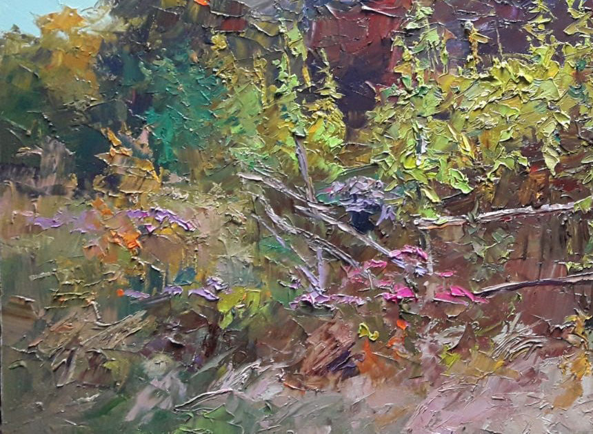 Oil painting Autumn evening Boris Serdyuk