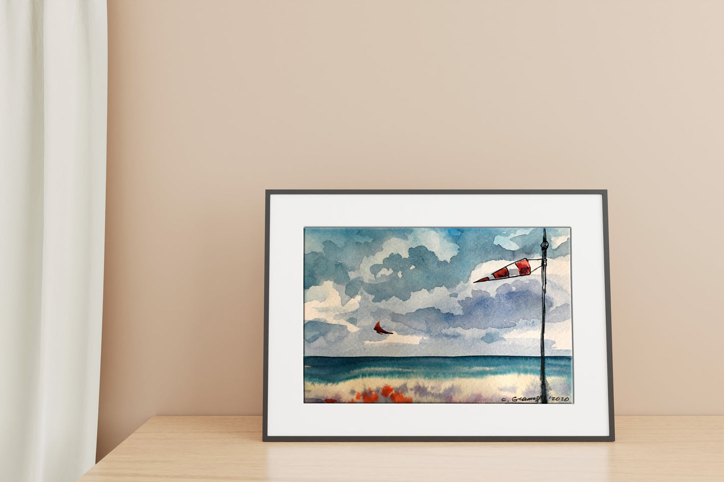 Watercolor painting On a spit Svetlana Gramm