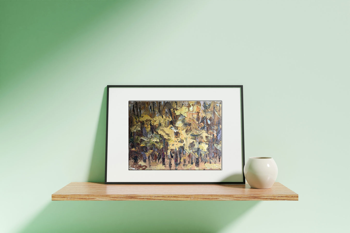 Oil painting forest