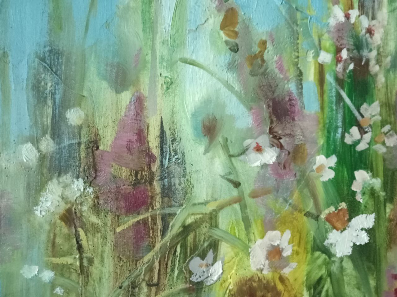 Oil painting Wildflowers Anatoly Borisovich Tarabanov