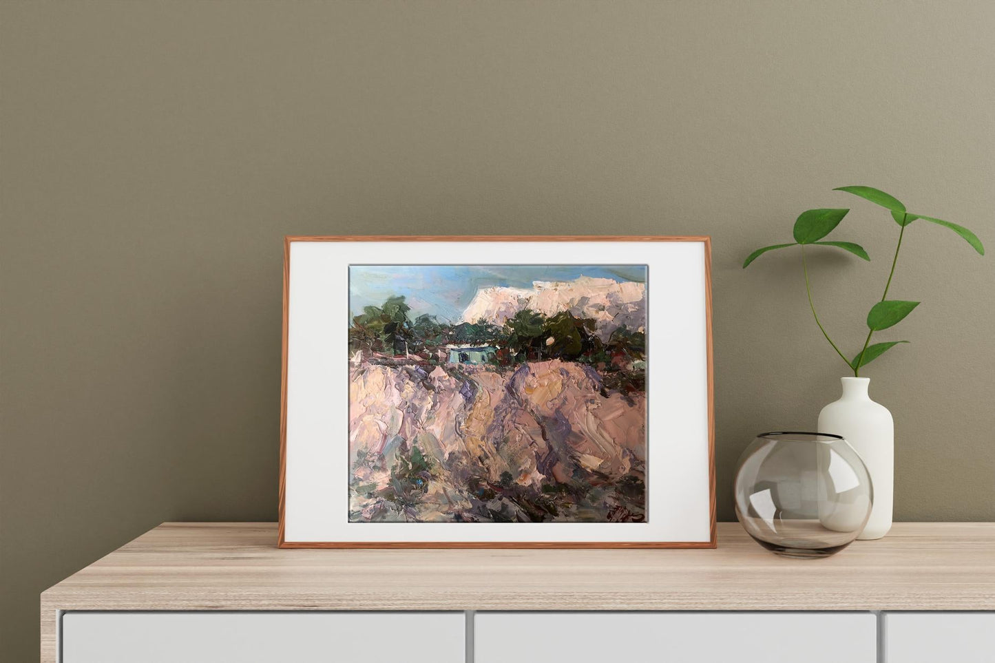 Oil painting mountains