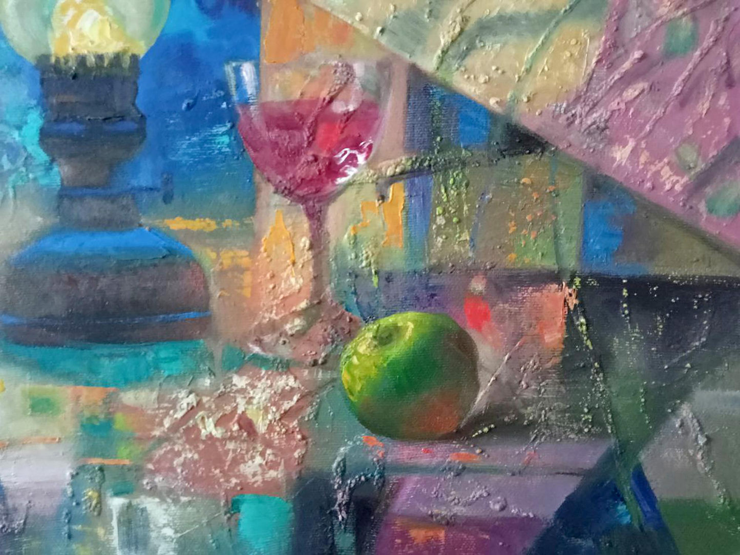Abstract oil painting New Year's still life Anatoly Borisovich Tarabanov