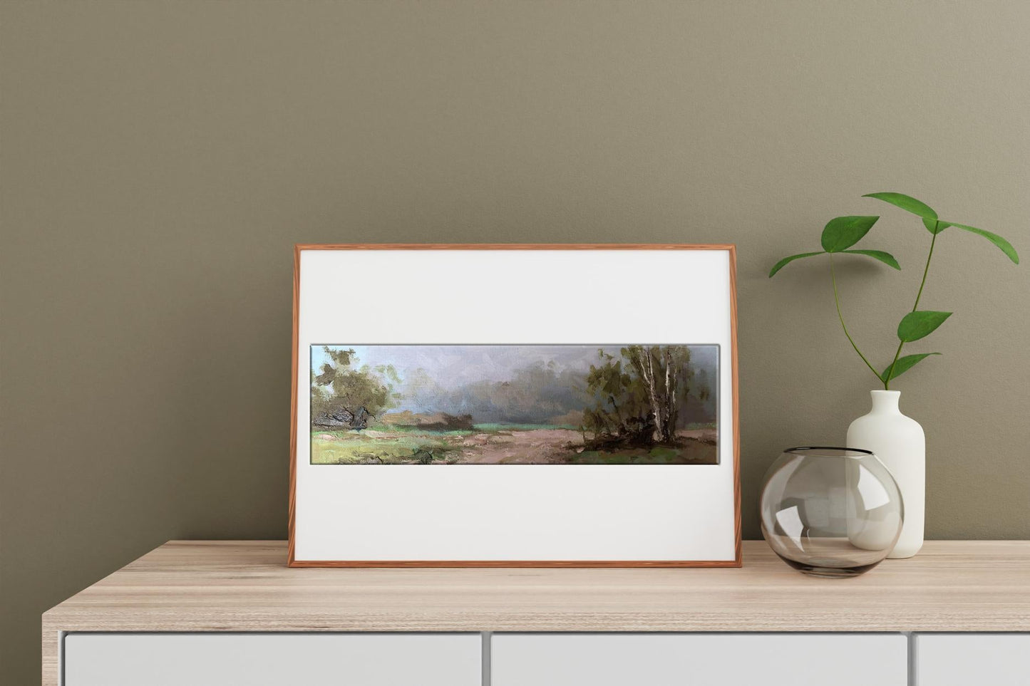 Oil painting rain Nature Landscape