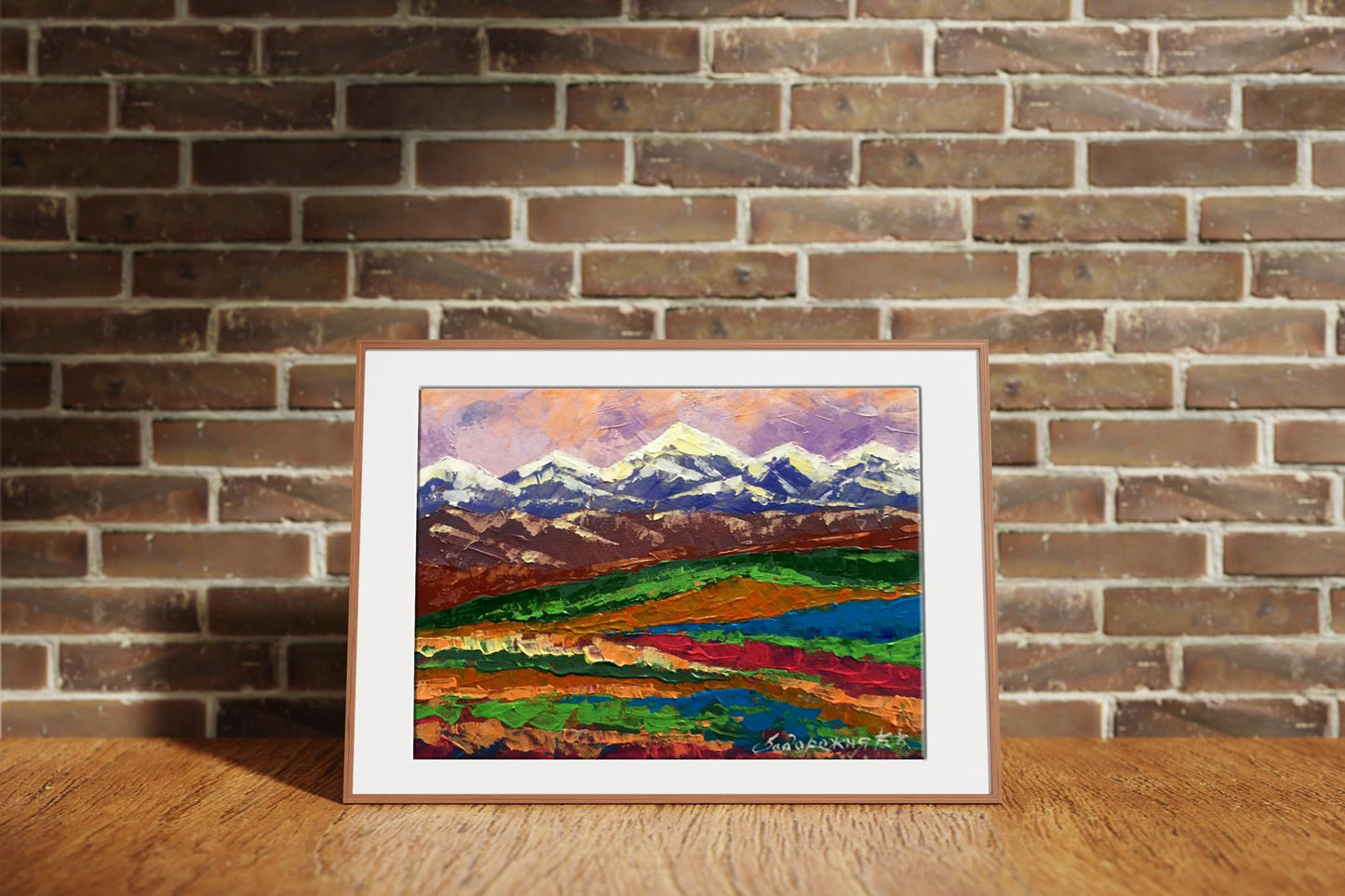 Oil painting Evening in the mountains Zadorozhnya V. V.