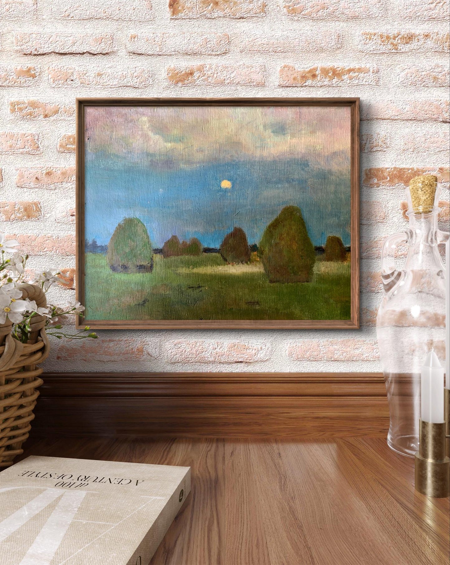 Oil painting In the night field Leonid Maistrenko