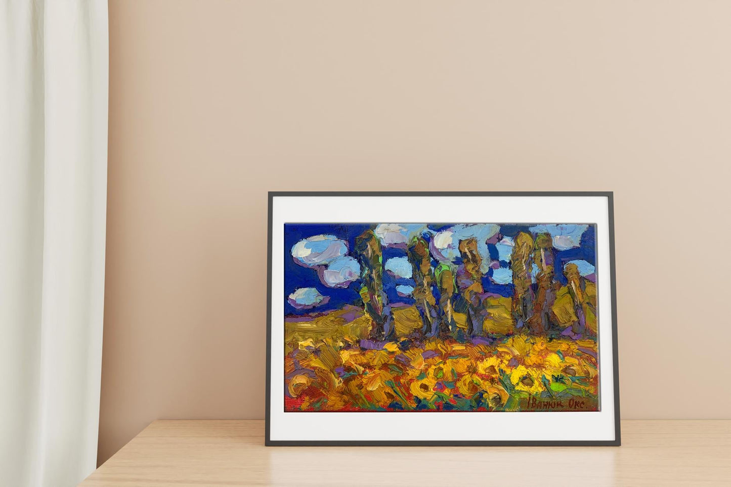 night sunflower fields