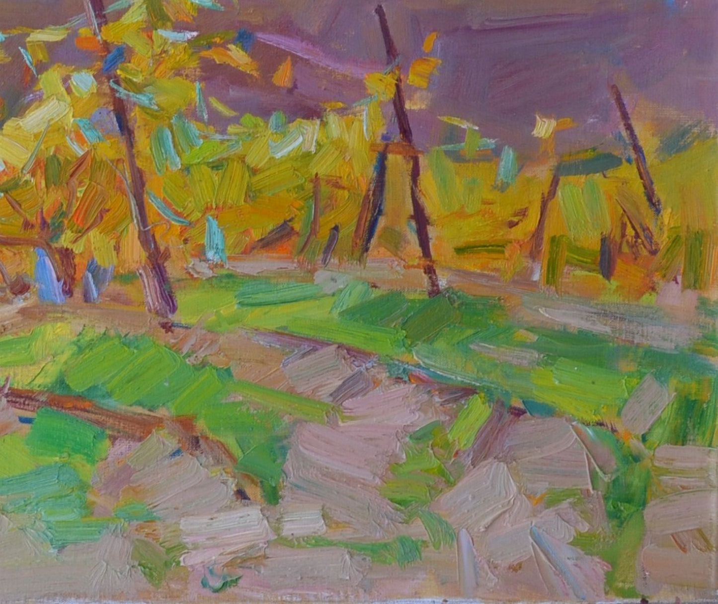 Oli painting Autumn Mountain Landscape Pereta Vyacheslav