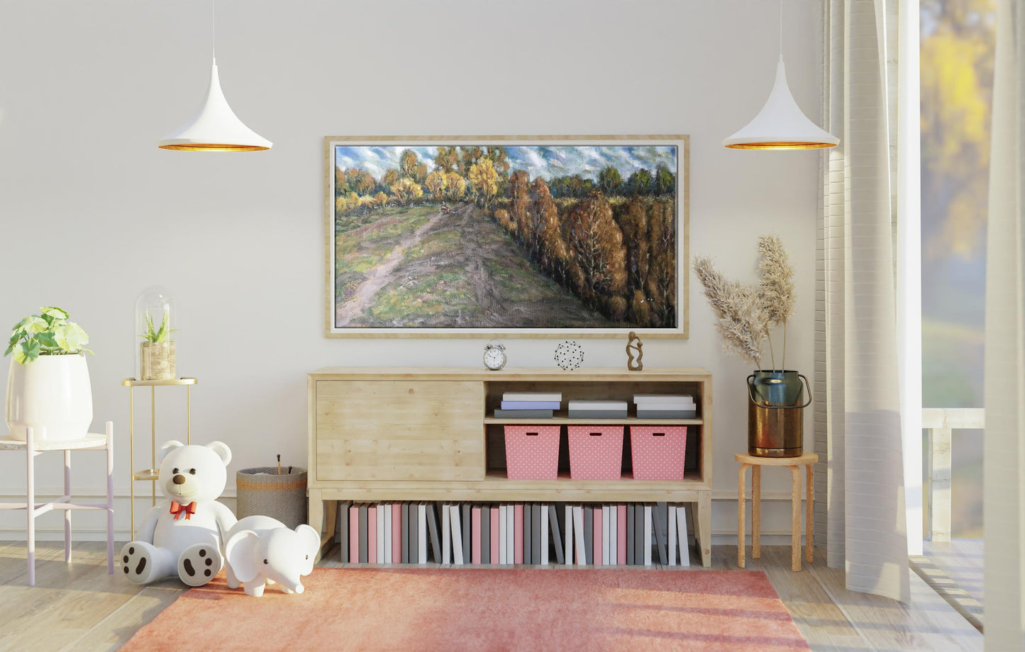 oil painting landscape room