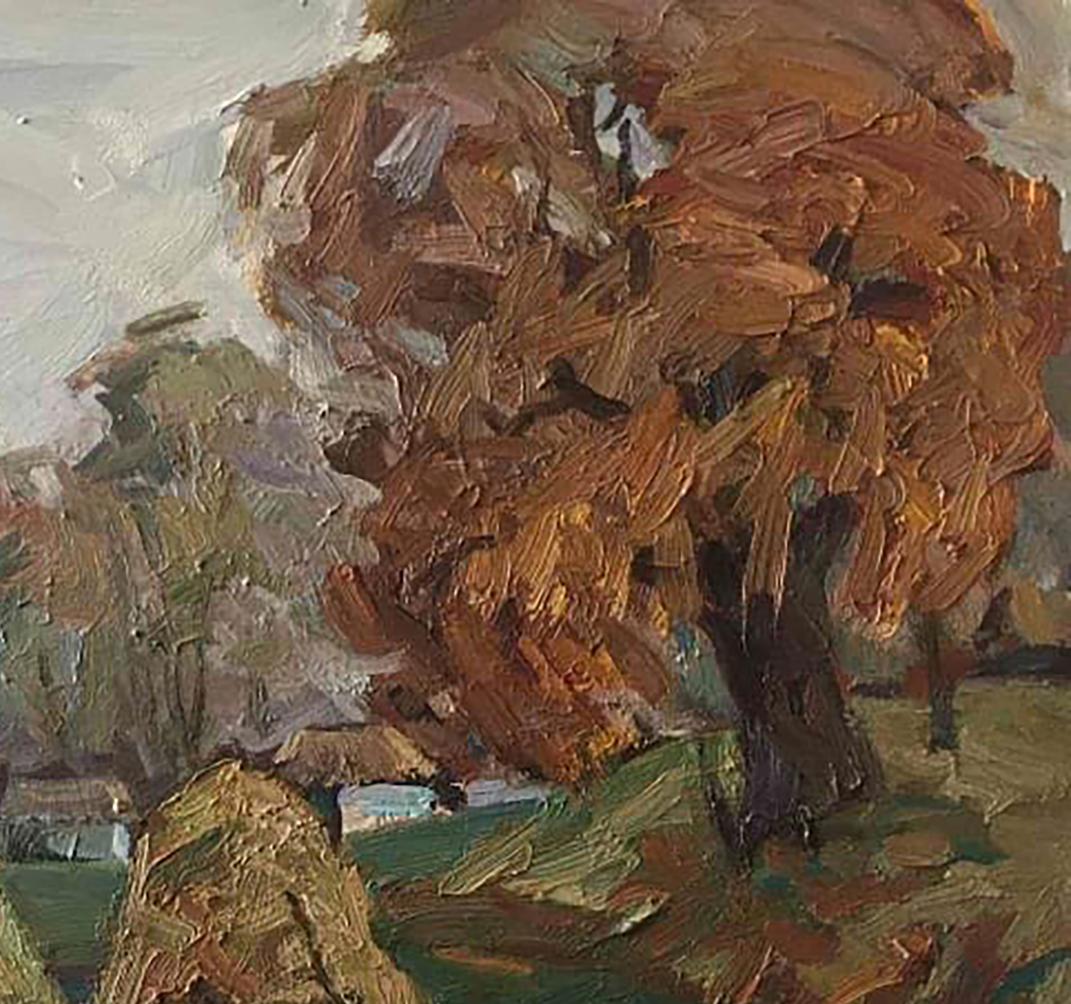 Oil Painting Nature Landscape Village landscape