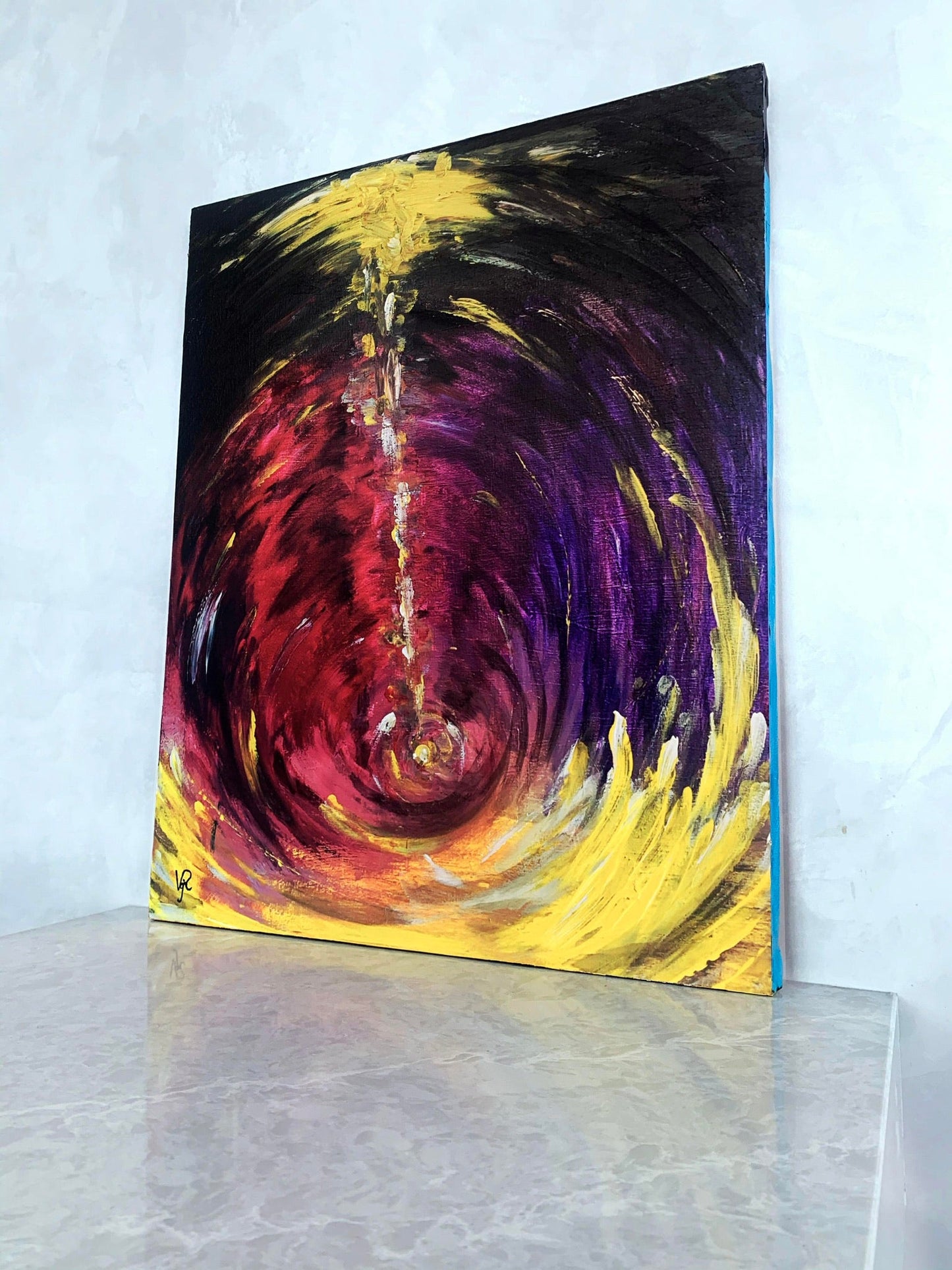 Expressive acrylic painting