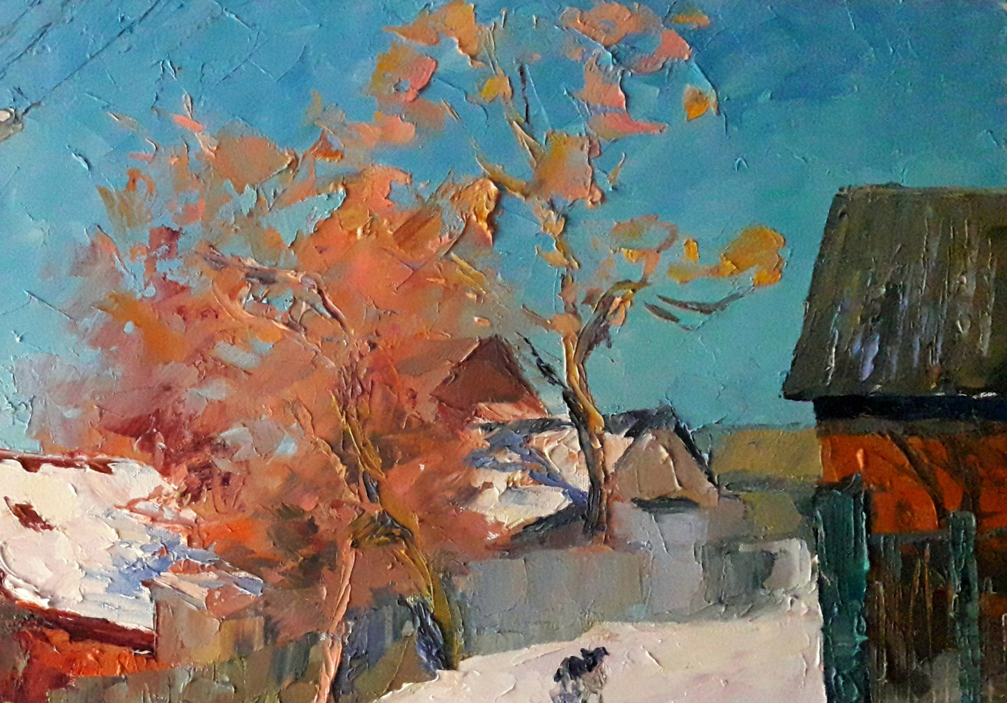 Oil painting Winter lane Serdyuk Boris Petrovich