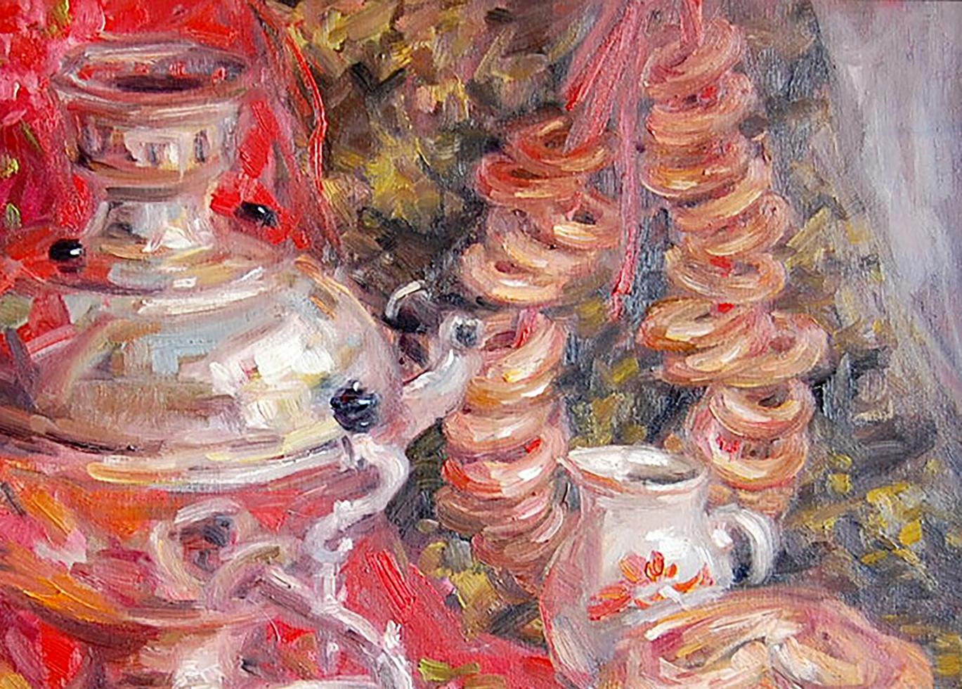 Oil painting Rural still life