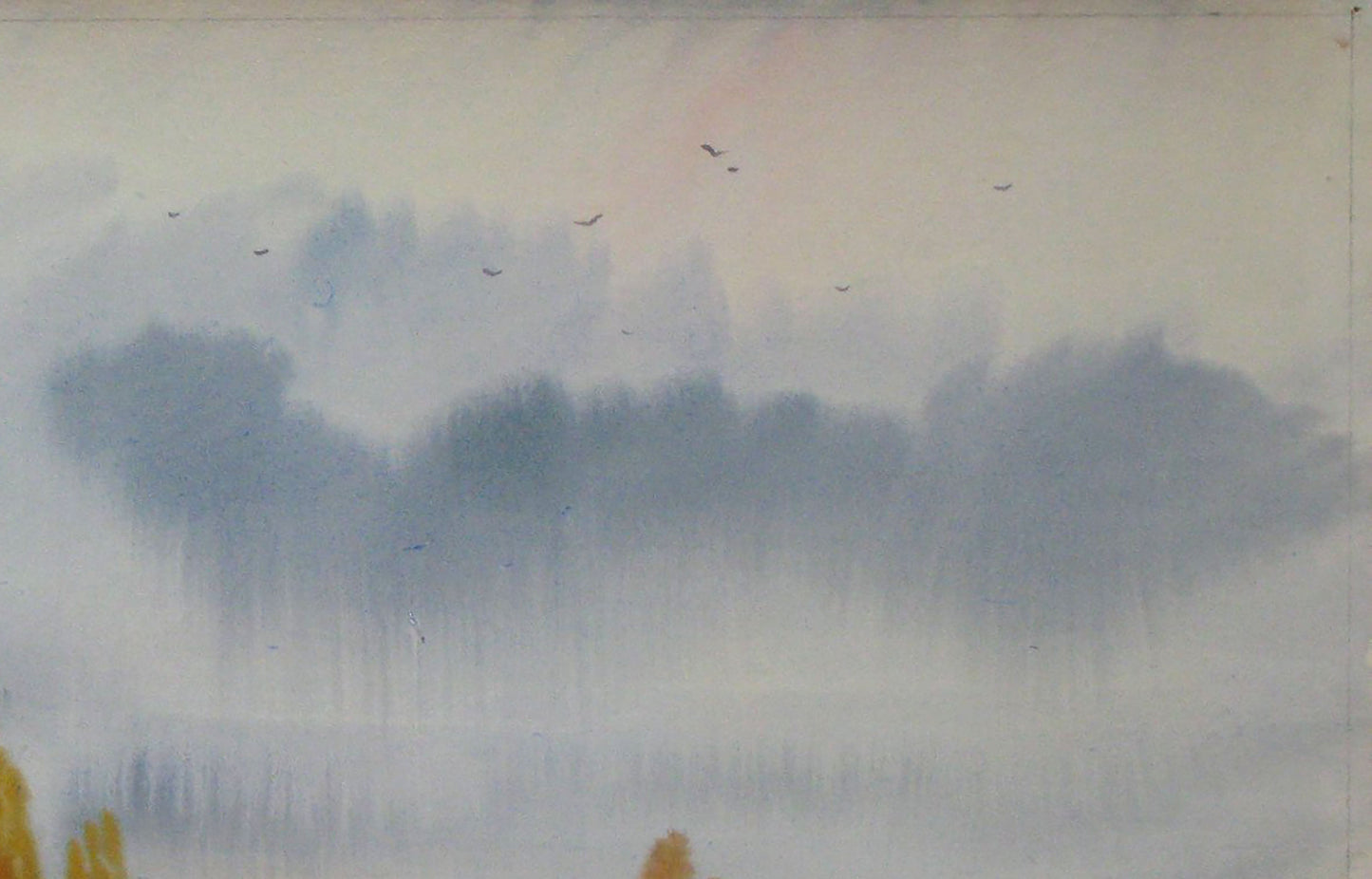 Rainy Weather, a watercolor painting by Valery Savenets