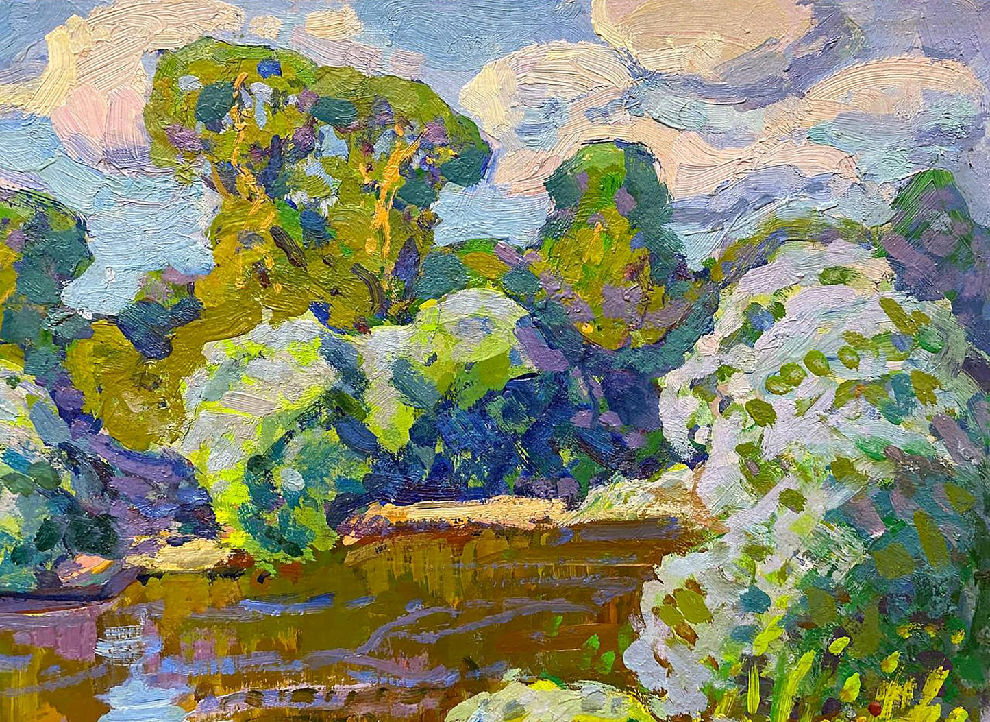 Oil painting Summer day Ruban Grigory Savelyevich