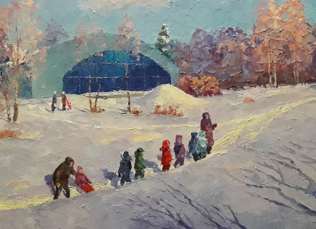 Oil painting Winter hugs Serdyuk Boris Petrovich