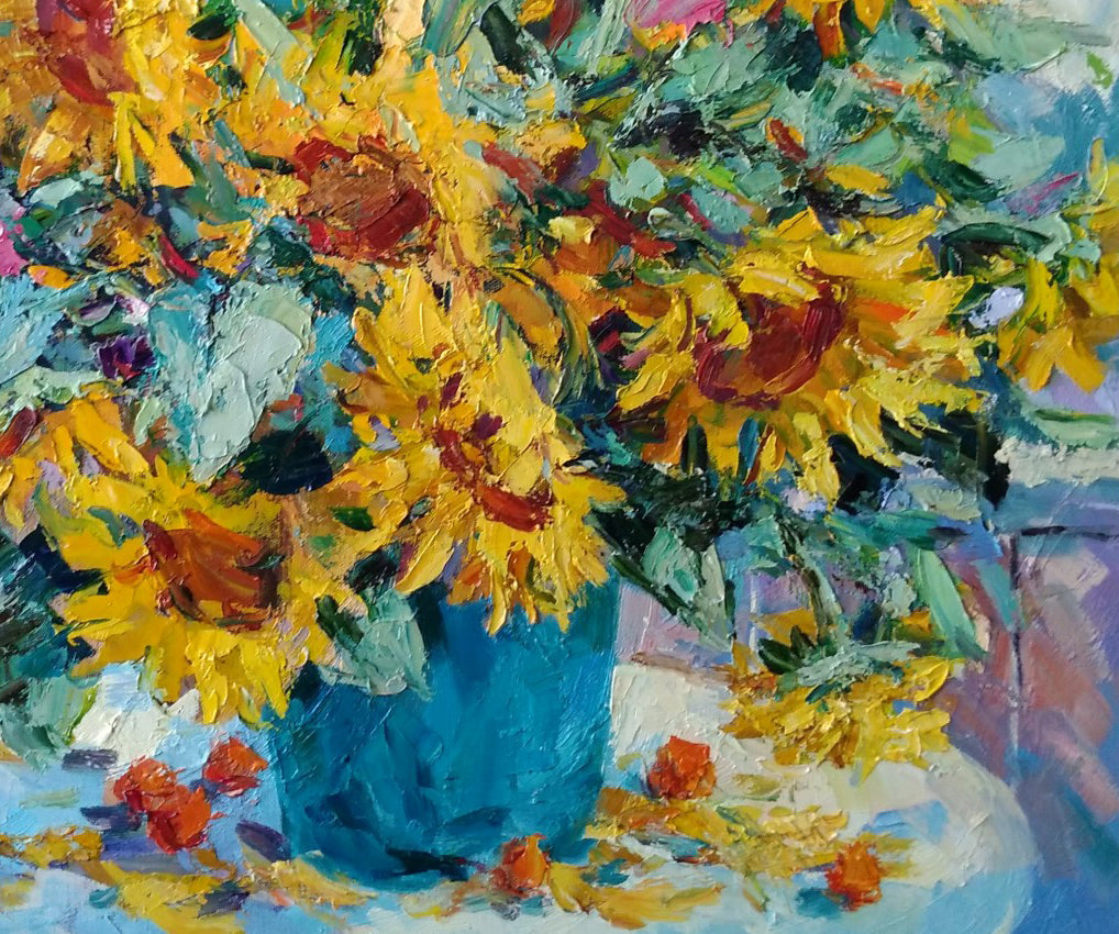 Oil painting Flower still life