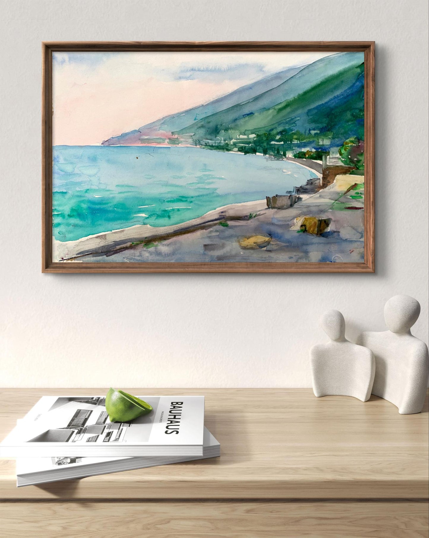 Watercolor painting Big mountains Unknown artist