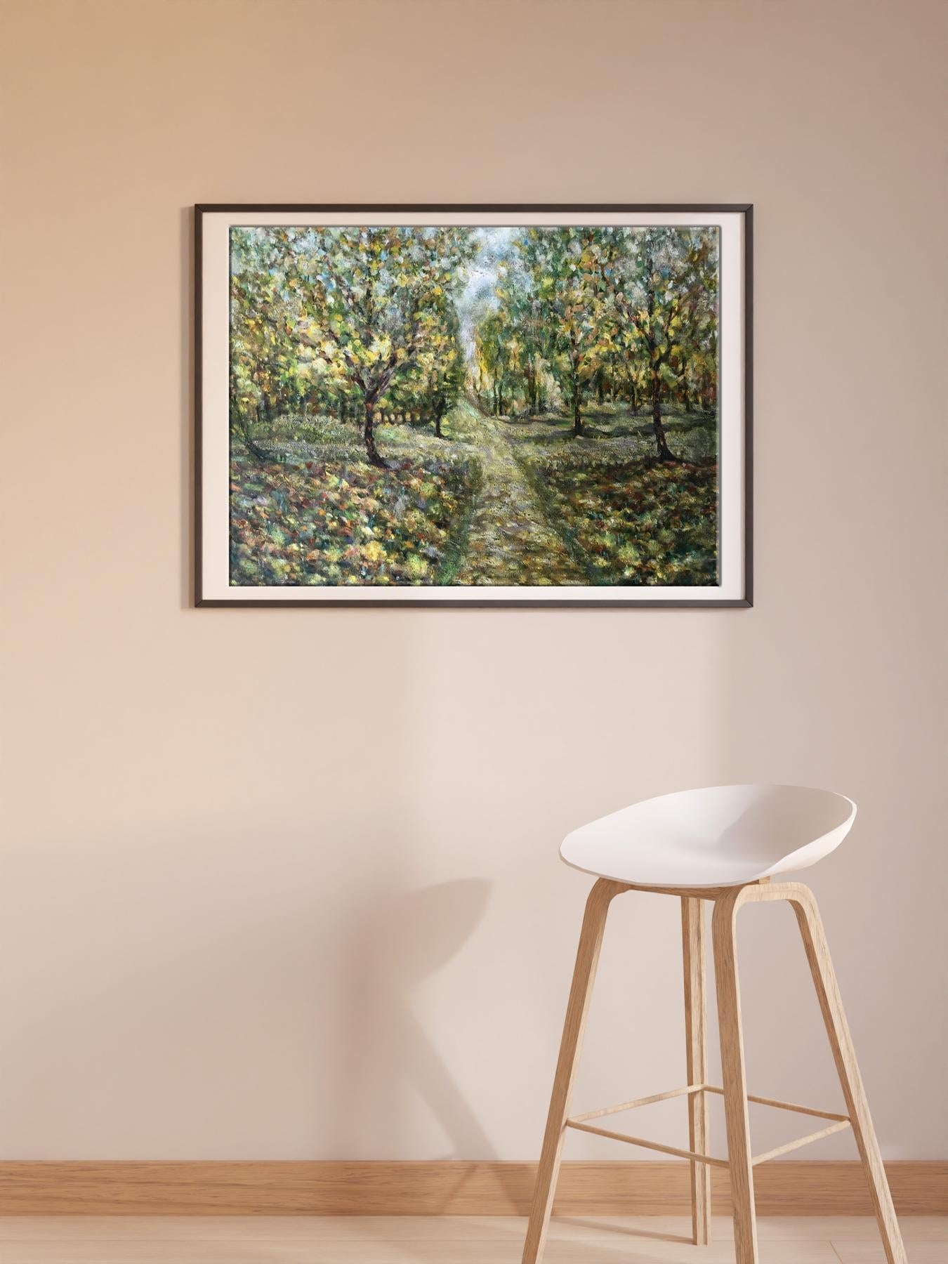 Oil painting Sunny summer