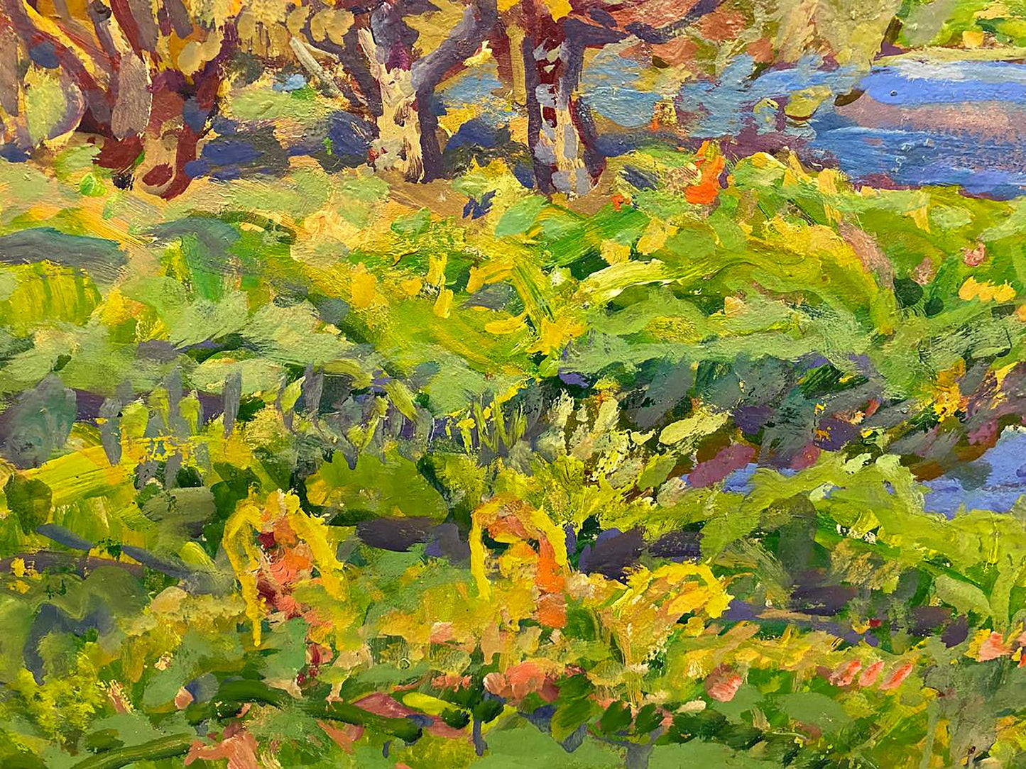 Oil painting Rest in the autumn forest Kolosovsky Georgy Sergeevich
