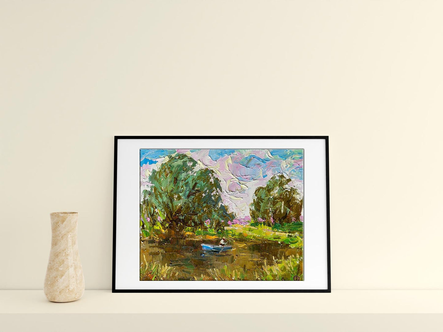 Oil painting depicting "Under the Willows" by Alex Ivanyuk