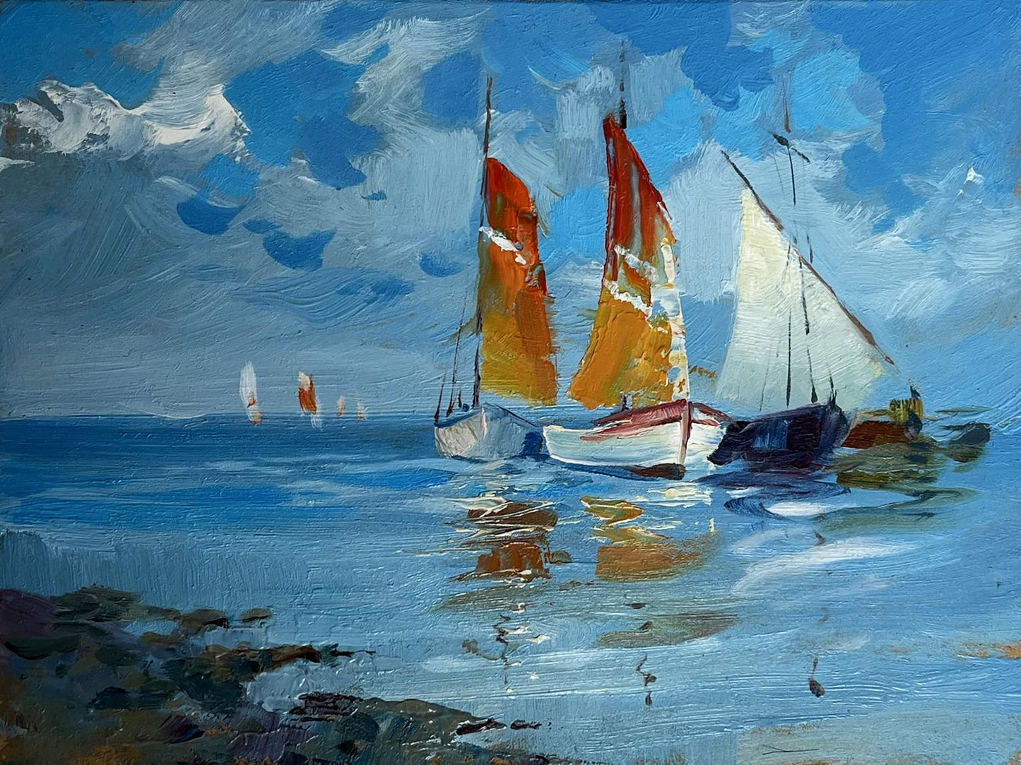 OIl painting On a journey by sea Yuriy Suprunchuk