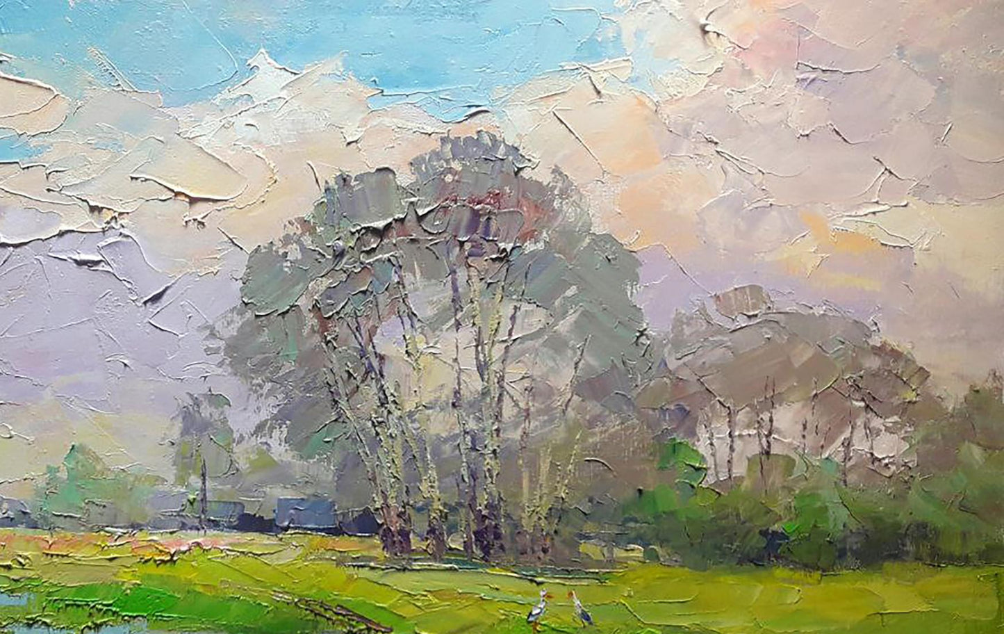 Oil painting Storks Serdyuk Boris Petrovich