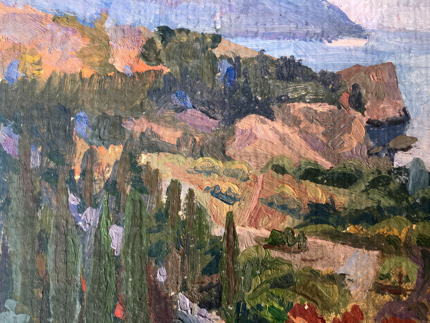Oil painting Near the mountain Batrakov Vladimir Grigorievich