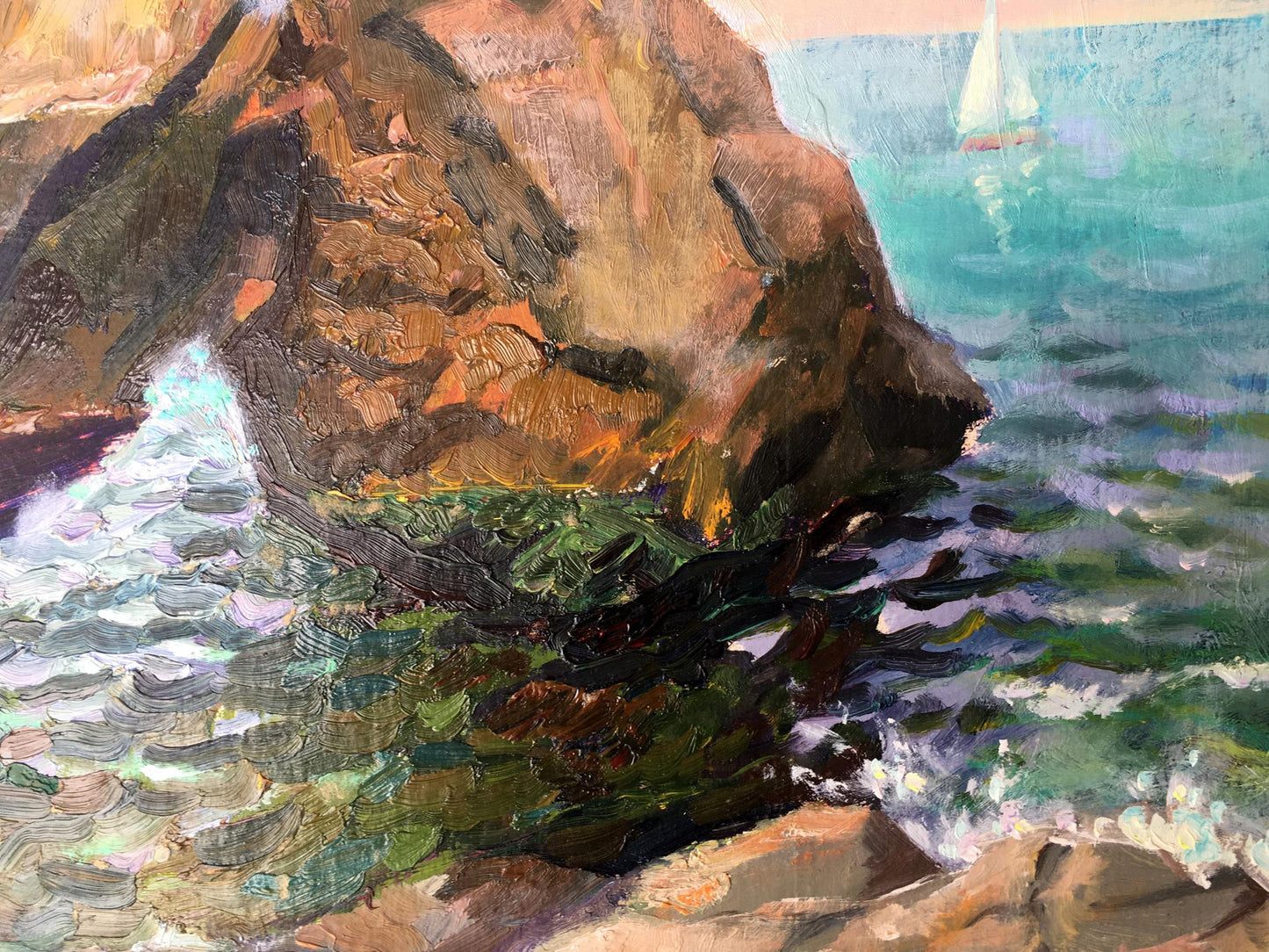 Oil painting Among the rocks Batrakov Vladimir Grigorievich