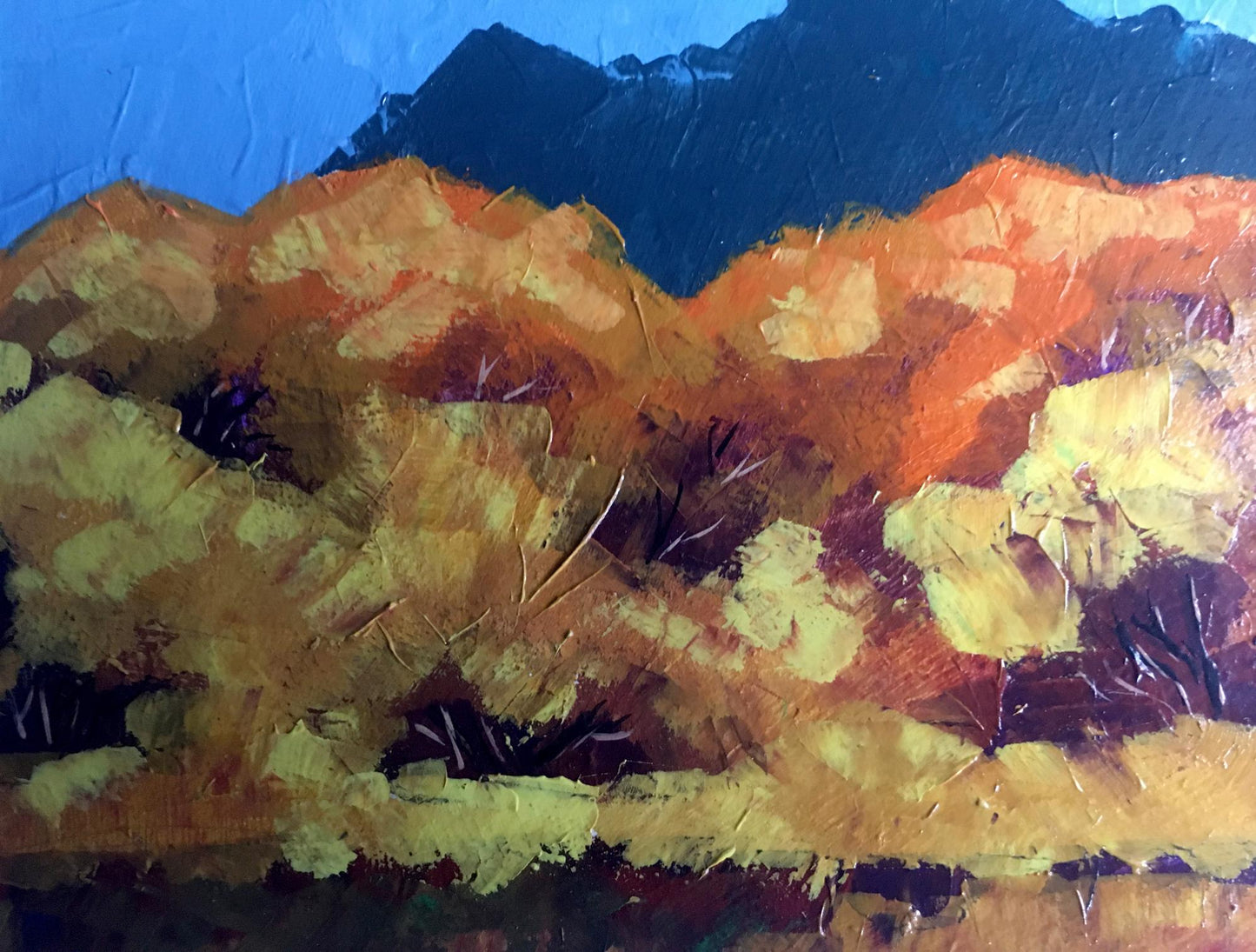 Oil painting Autumn mountains V. Zadorozhnya