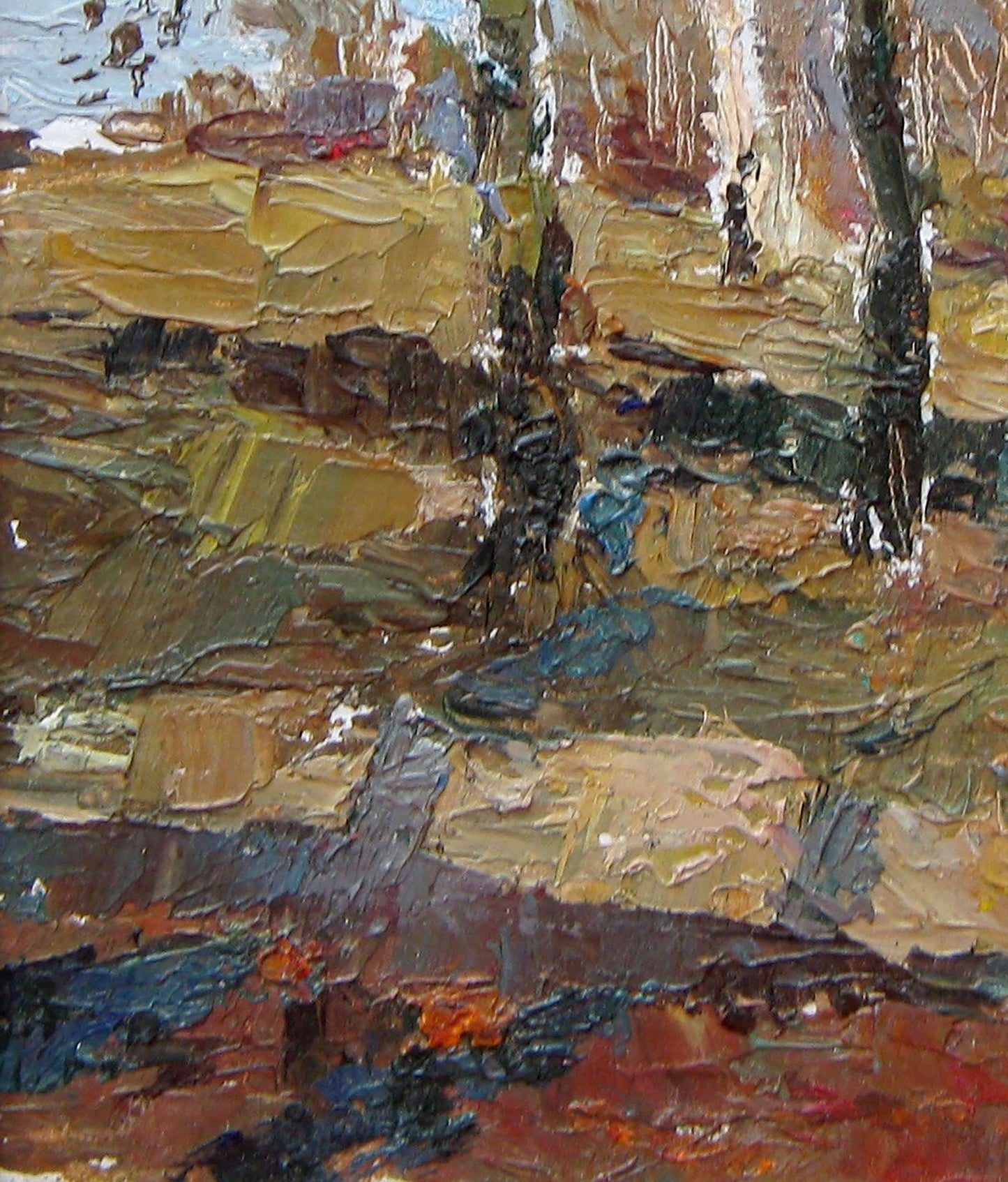 Oil Painting Spring Forest Landscape