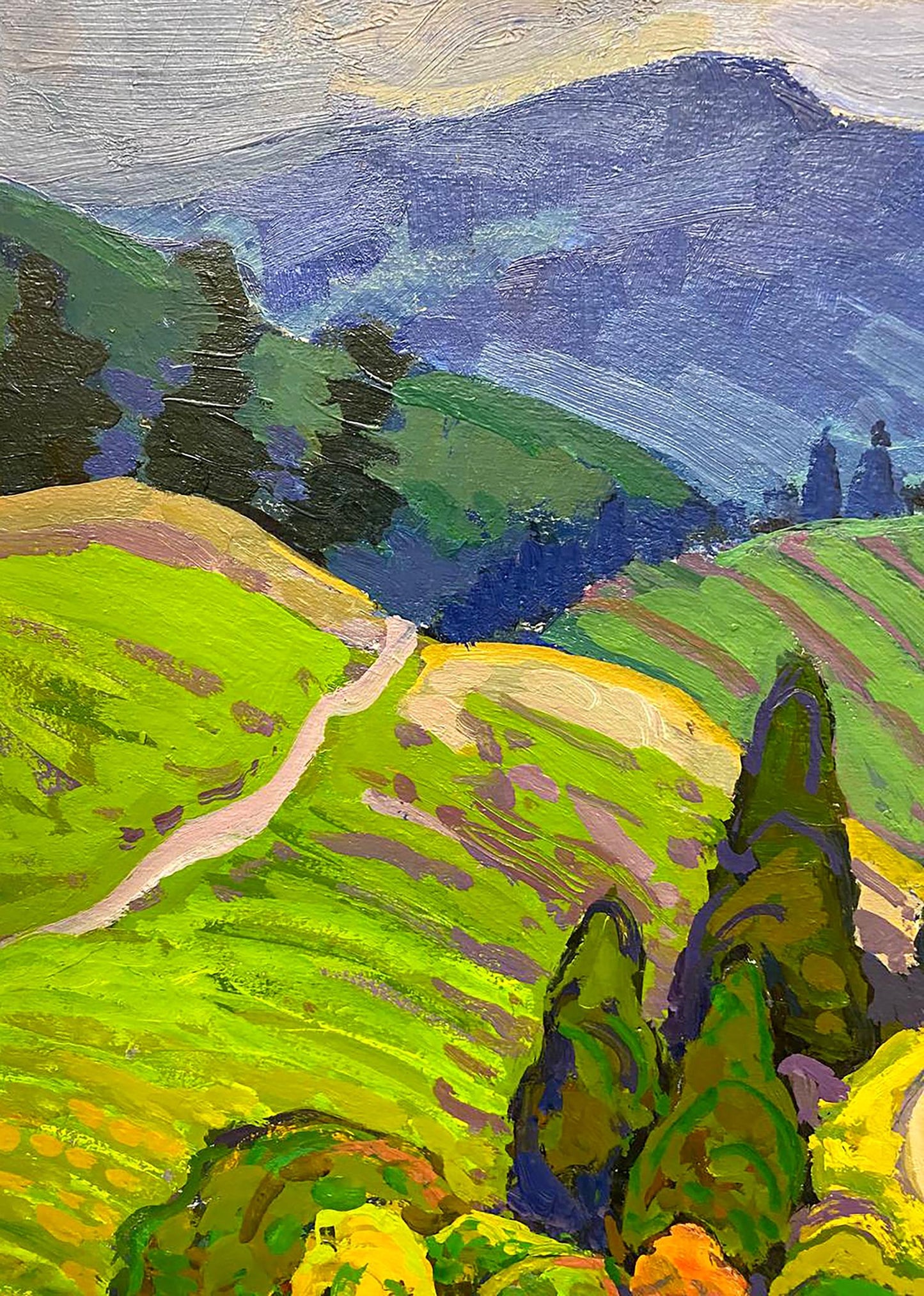 Oil painting Mountain range Ruban Grigory Savelyevich
