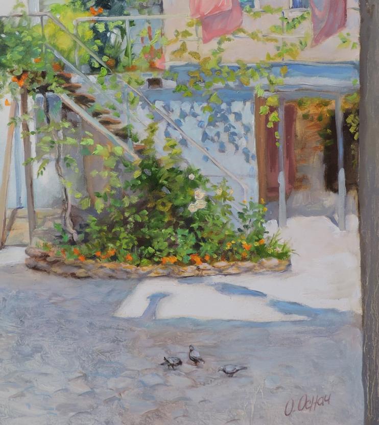 Oil painting Cityscape Osnach Olesia