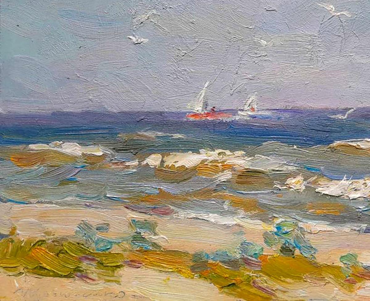 The coast of Odessa captured in oils by Ivan Mikhailovich Kovalenko