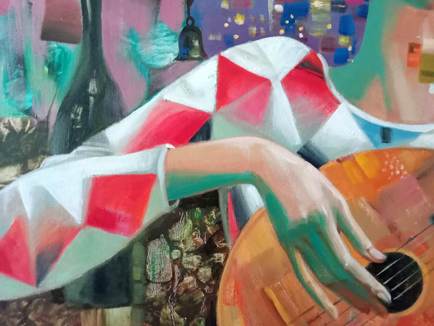 Abstract oil painting Serenade Anatoly Borisovich Tarabanov