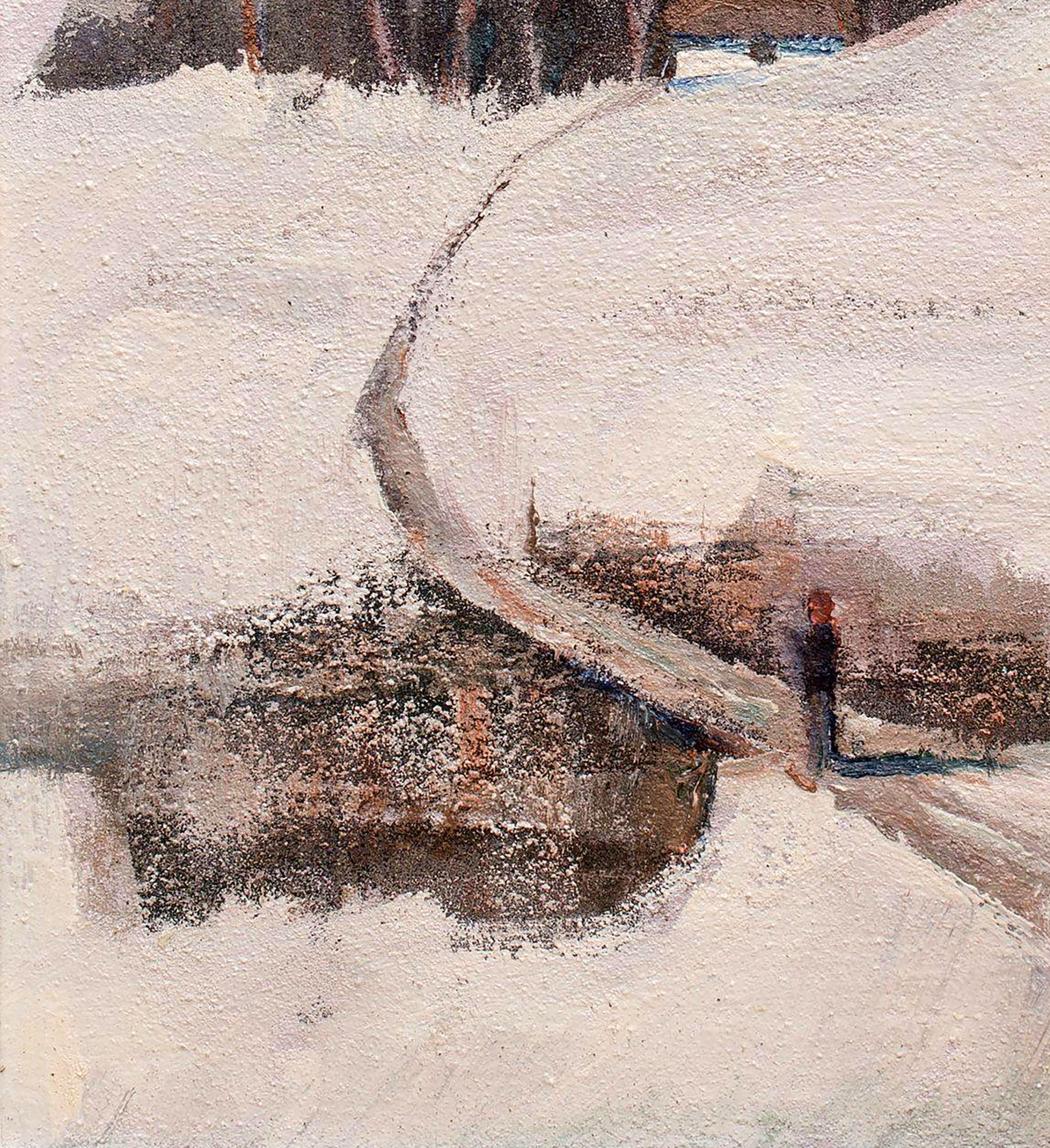 Oil painting Abstract spring Village landscape Mazur Vladimir