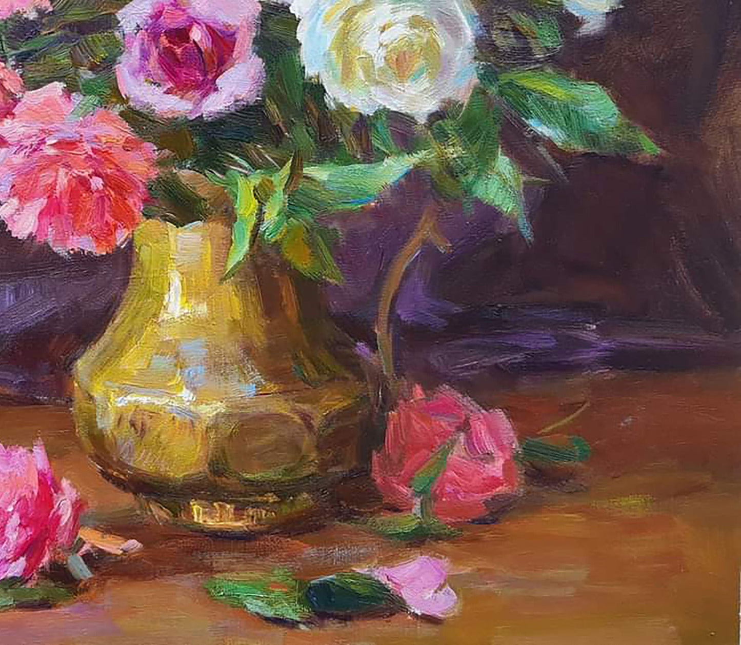 Oil painting Bouquet of Roses Flowers still life Pereta Vyacheslav