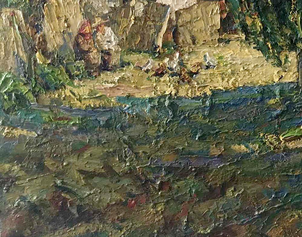 Oil Painting Nature Landscape Village landscape
