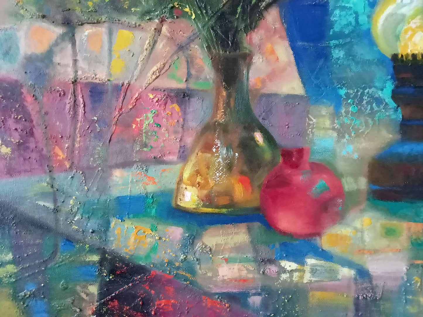 Abstract oil painting New Year's still life Anatoly Borisovich Tarabanov