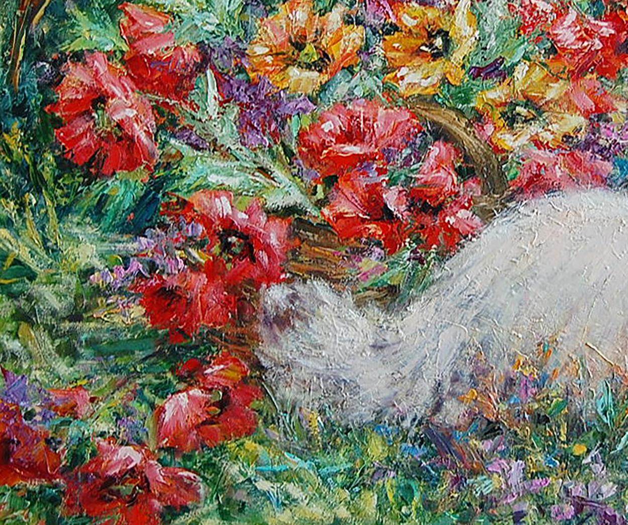 Alice on a Walk captured in oils by Olga Artim