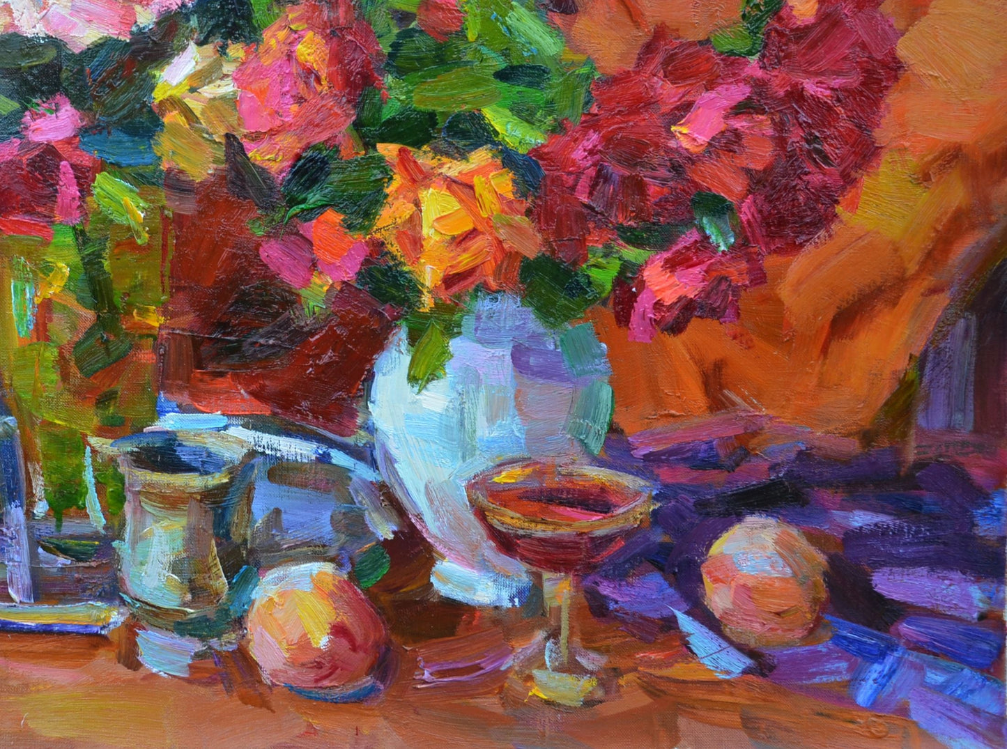 Oli painting still life of roses Flowers Pereta Vyacheslav