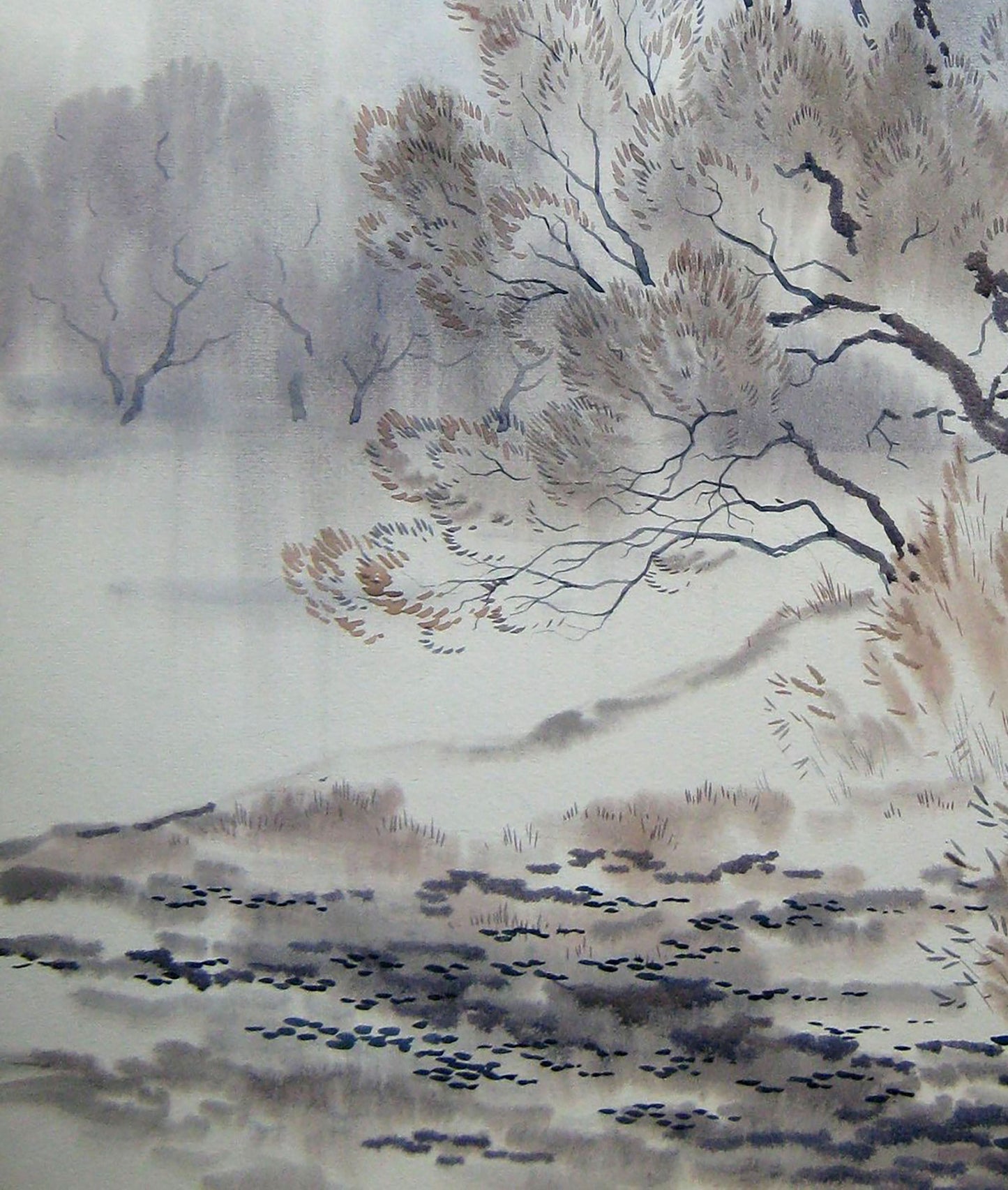 Savenets Valery's depiction of winter through watercolor