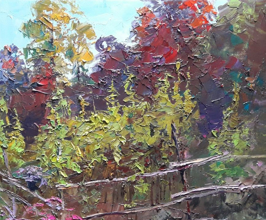 Oil painting Autumn evening Boris Serdyuk