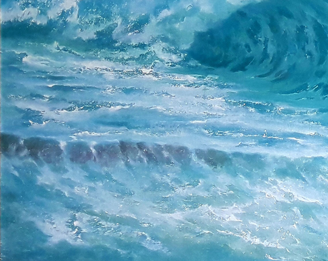 Oil painting Seascape with waves Vasily Korkishko