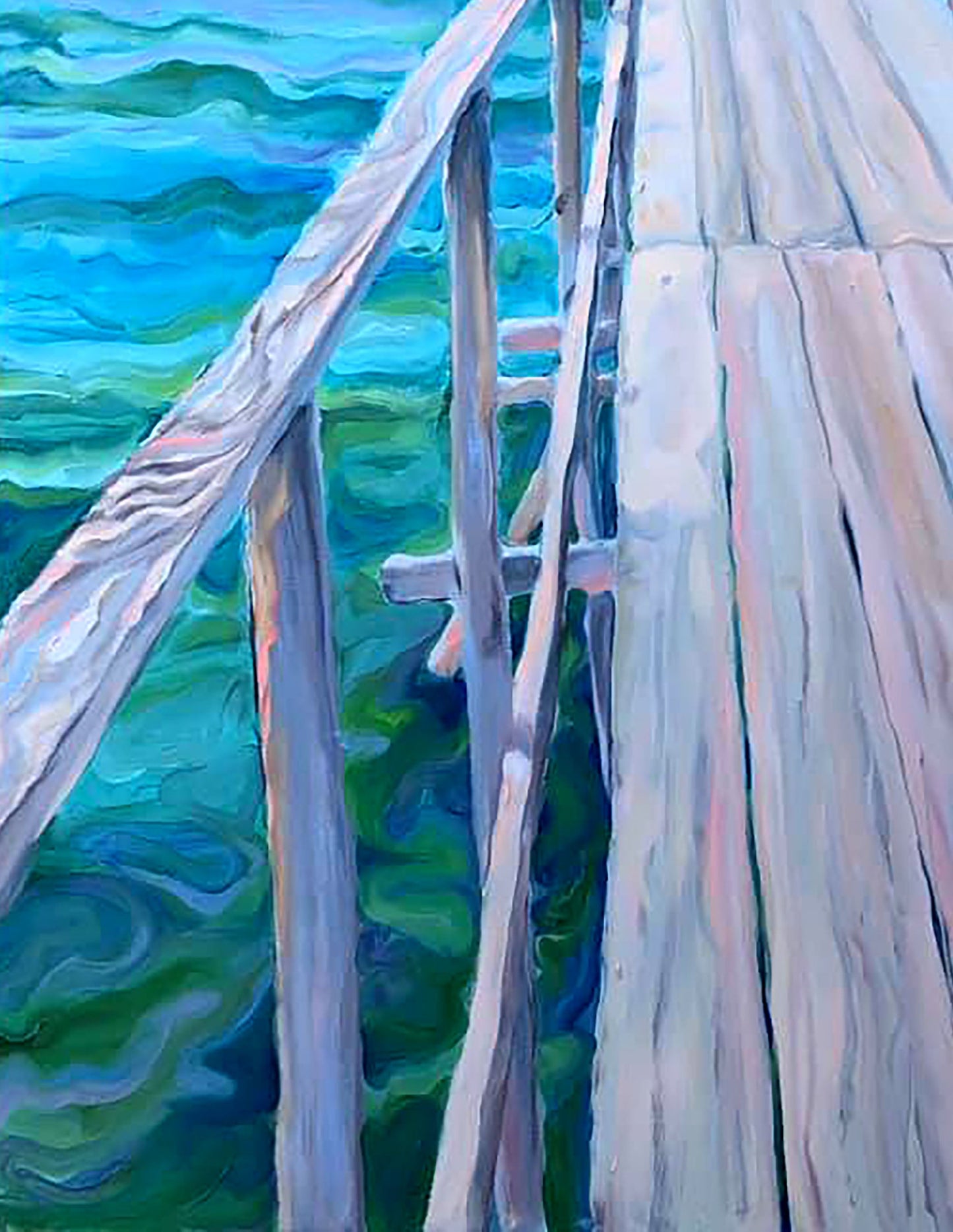 Oil painting Seascape Osnach Olesia