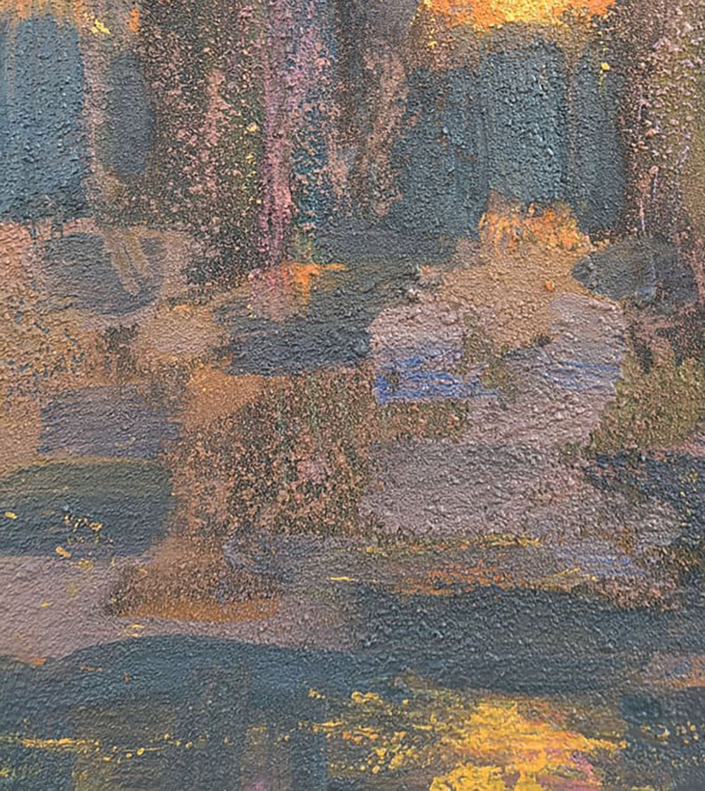 Oil painting Evening Nature Landscape Mazur Vladimir
