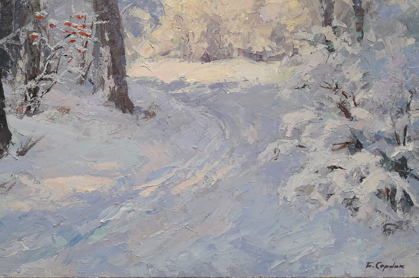 Oil painting Winter in the woods Serdyuk Boris Petrovich