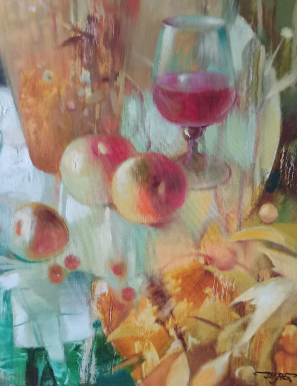 Oil painting Autumn still life Anatoly Borisovich Tarabanov