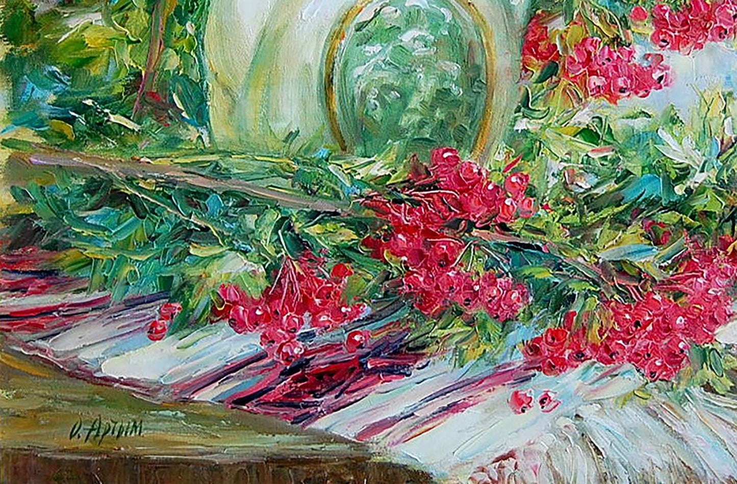 Oil painting Country still life